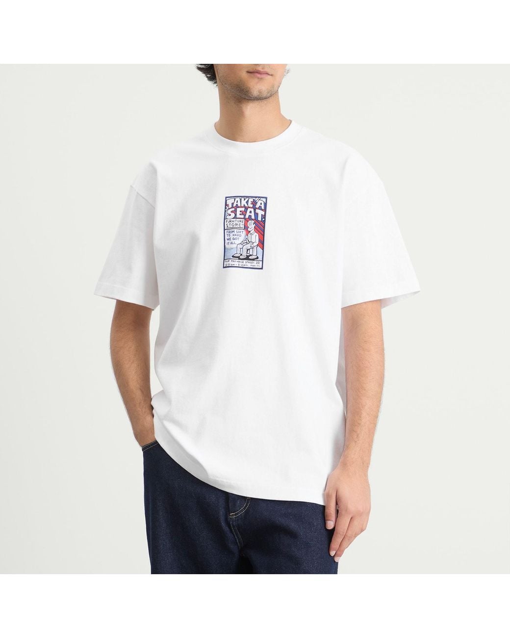 POLAR SKATE White Take A Seat T-Shirt for men