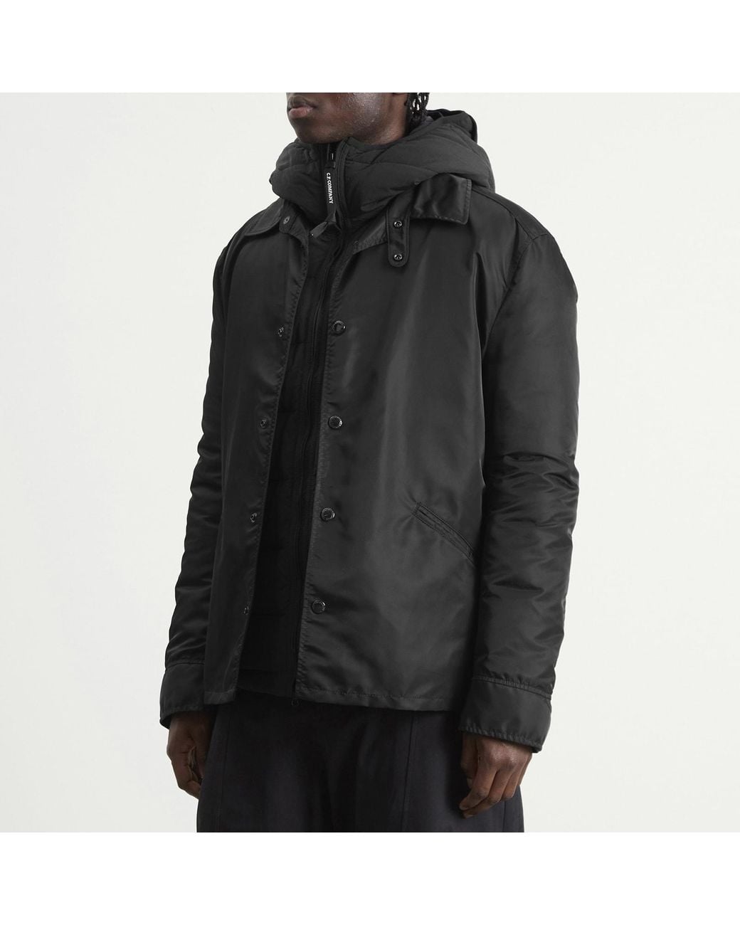 Junya Watanabe Black X C.P. Company Nylon Twill Goggle Jacket for men