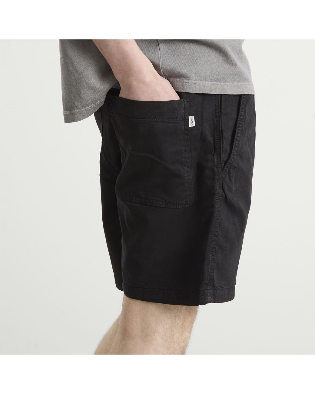 NN07 Black Gregor Drawstring Shorts for men