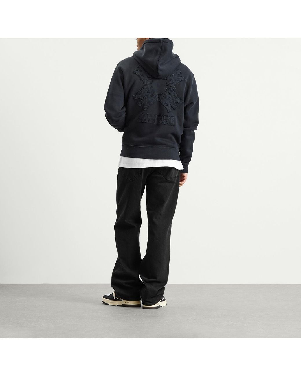 Amiri Black Ma Quad Zip Hoodie for men