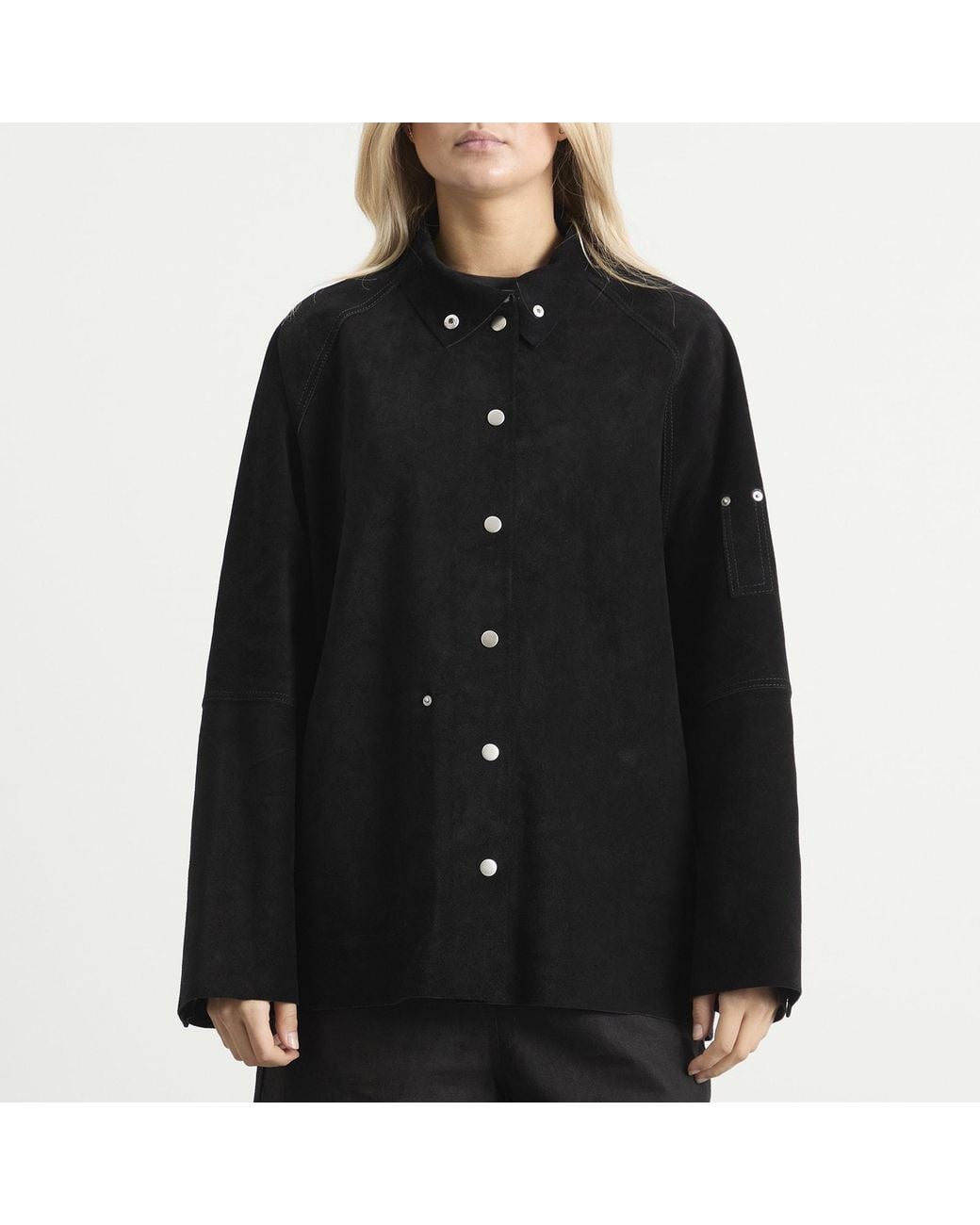 Studio Nicholson Black Dash Suede Jacket