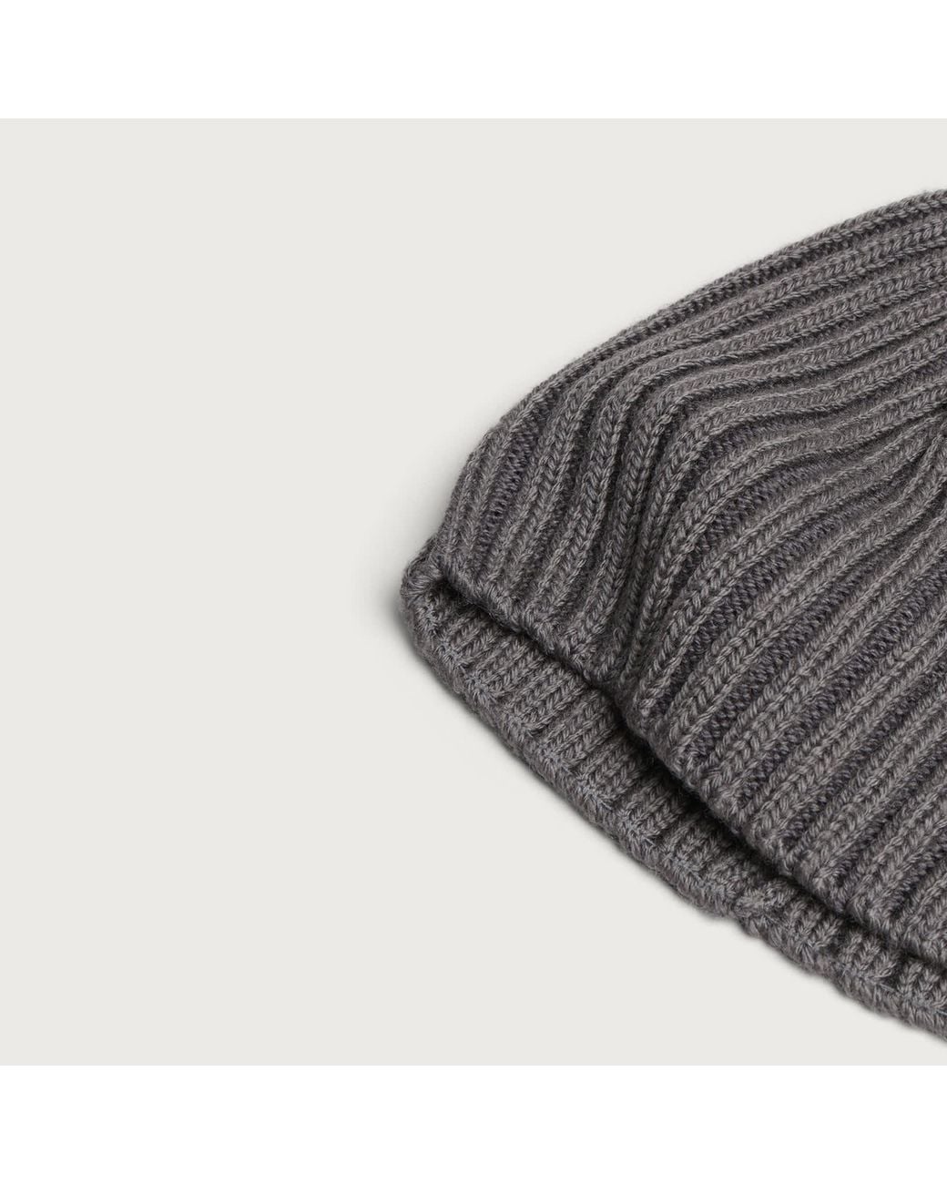Our Legacy Gray Stripe Dry Merino Wool Boston Beanie for men