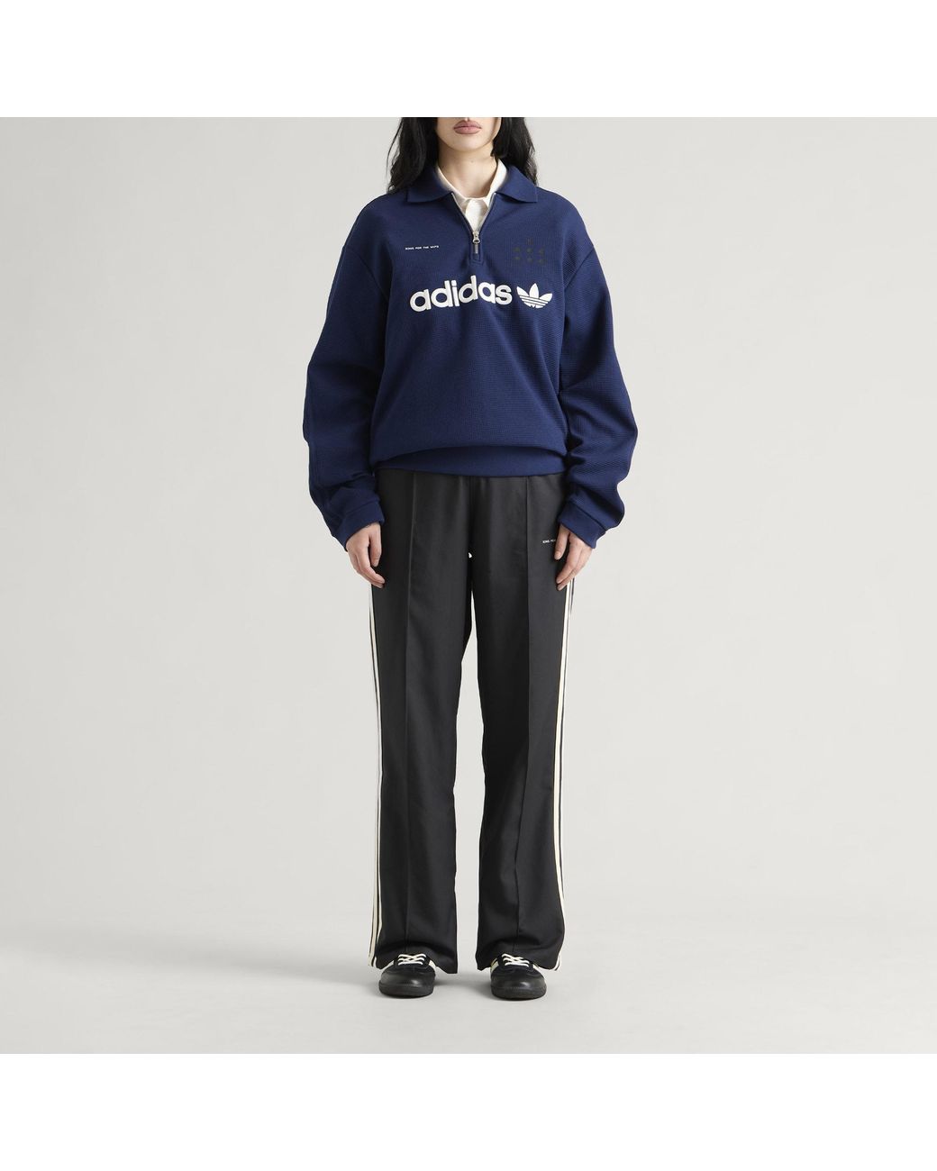 Adidas Blue X Song For The Mute Adi008 Long Sleeve Polo Top