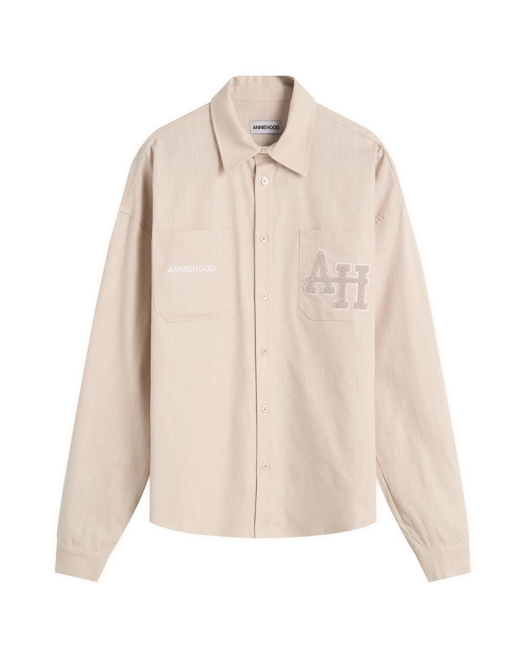 Annie Hood Natural College Linen Shirt for men