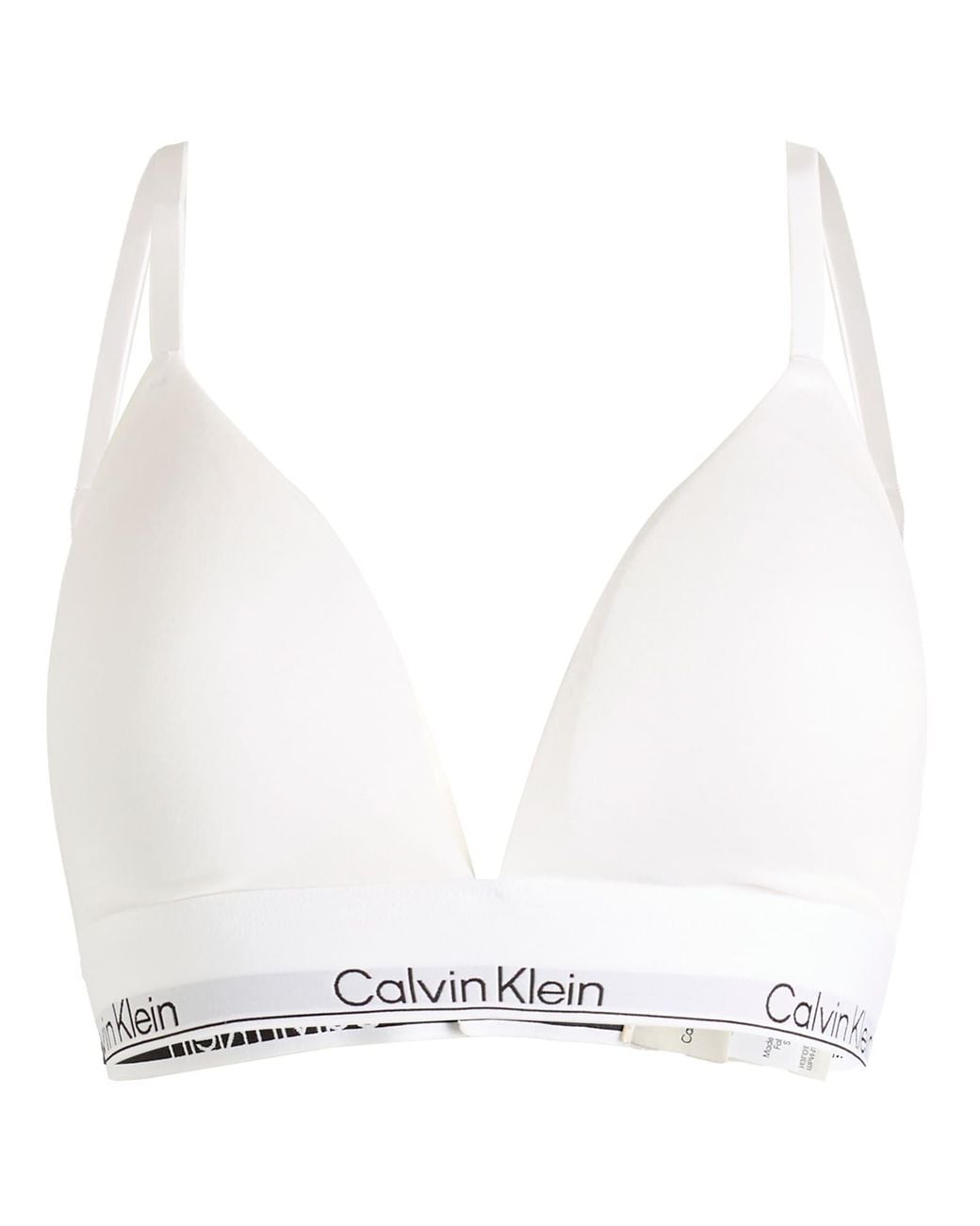 Calvin Klein Icon Lightly Lined Triangle Bra in White | Lyst