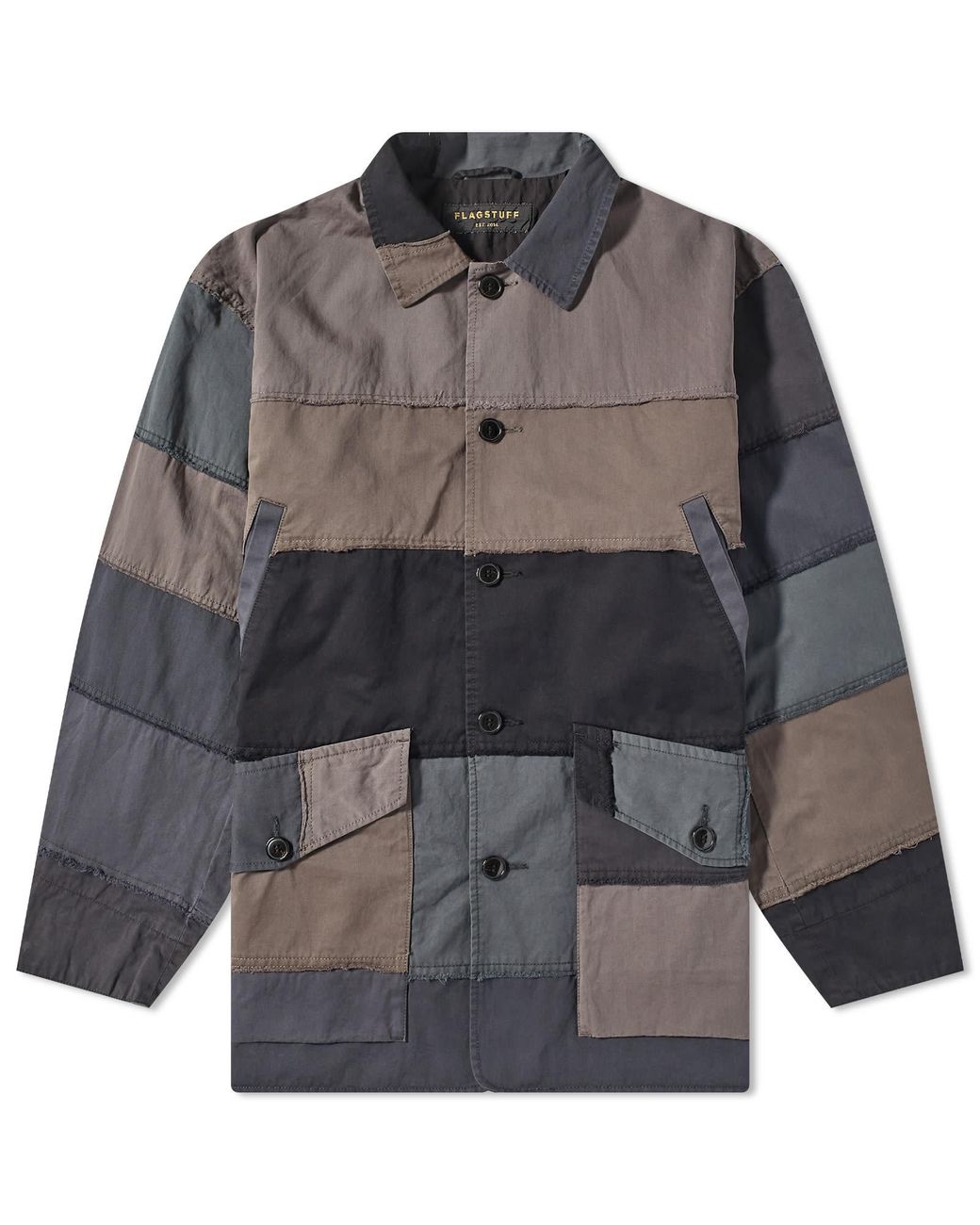 Flagstuff Patch Work Safari Jacket in Gray for Men | Lyst