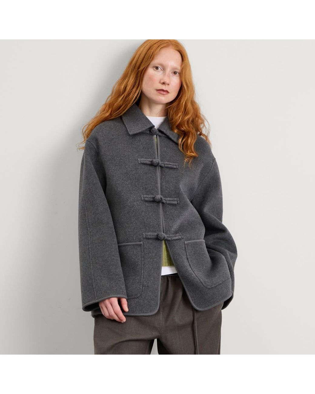Rohe Black Double-Faced Pankou Closure Jacket