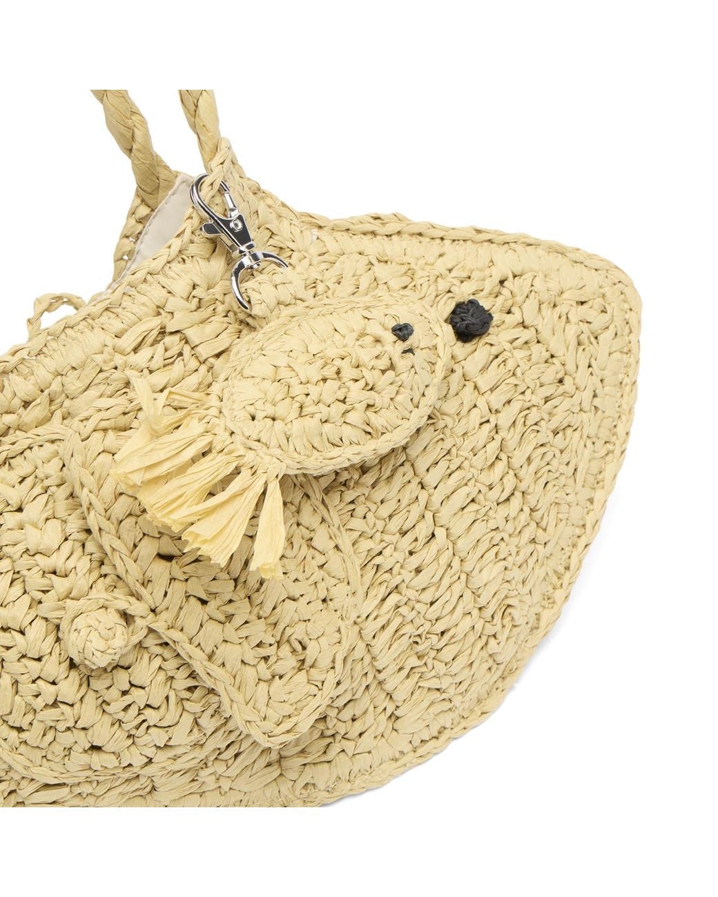 Damson Madder Metallic Raffia Fish Bag