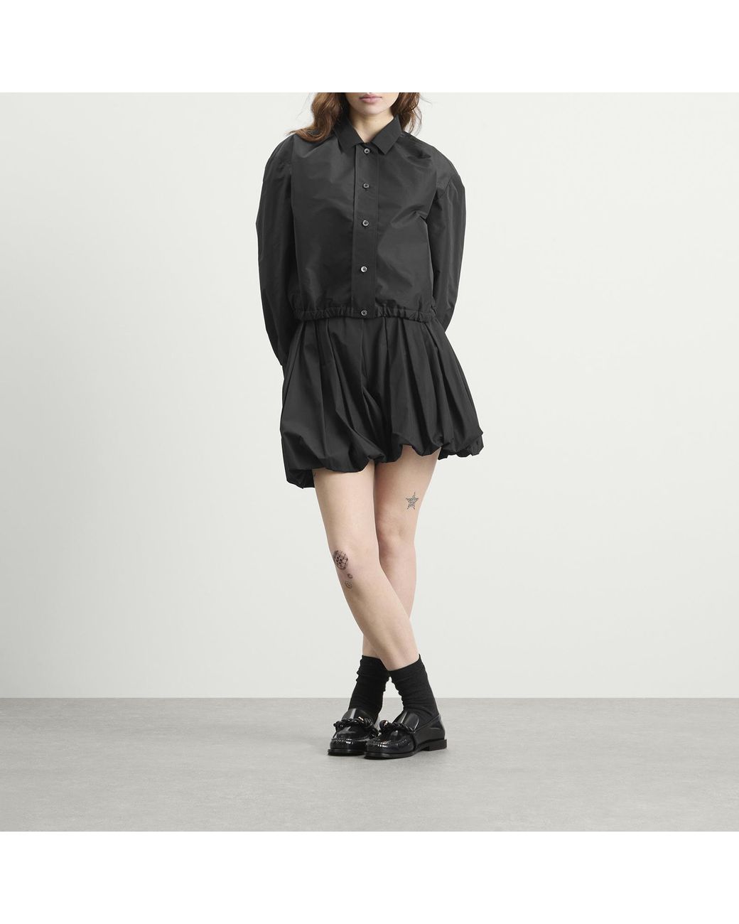 Jil Sander Black Voluminous Short Jacket