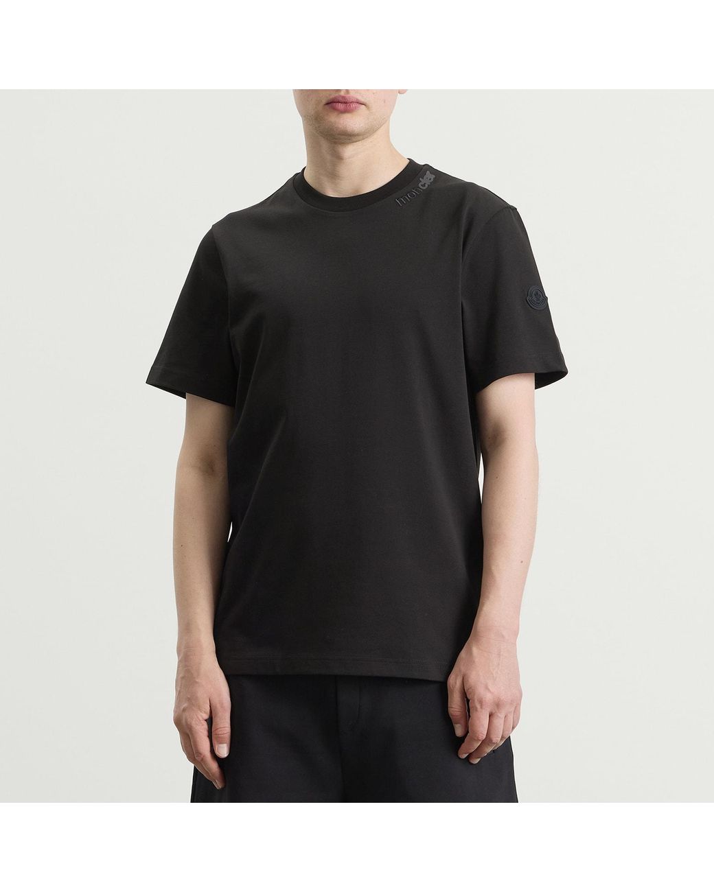 Moncler Black Logo T-Shirt for men