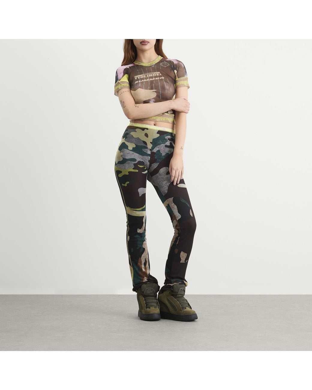 OTTOLINGER Gray Mesh Pants