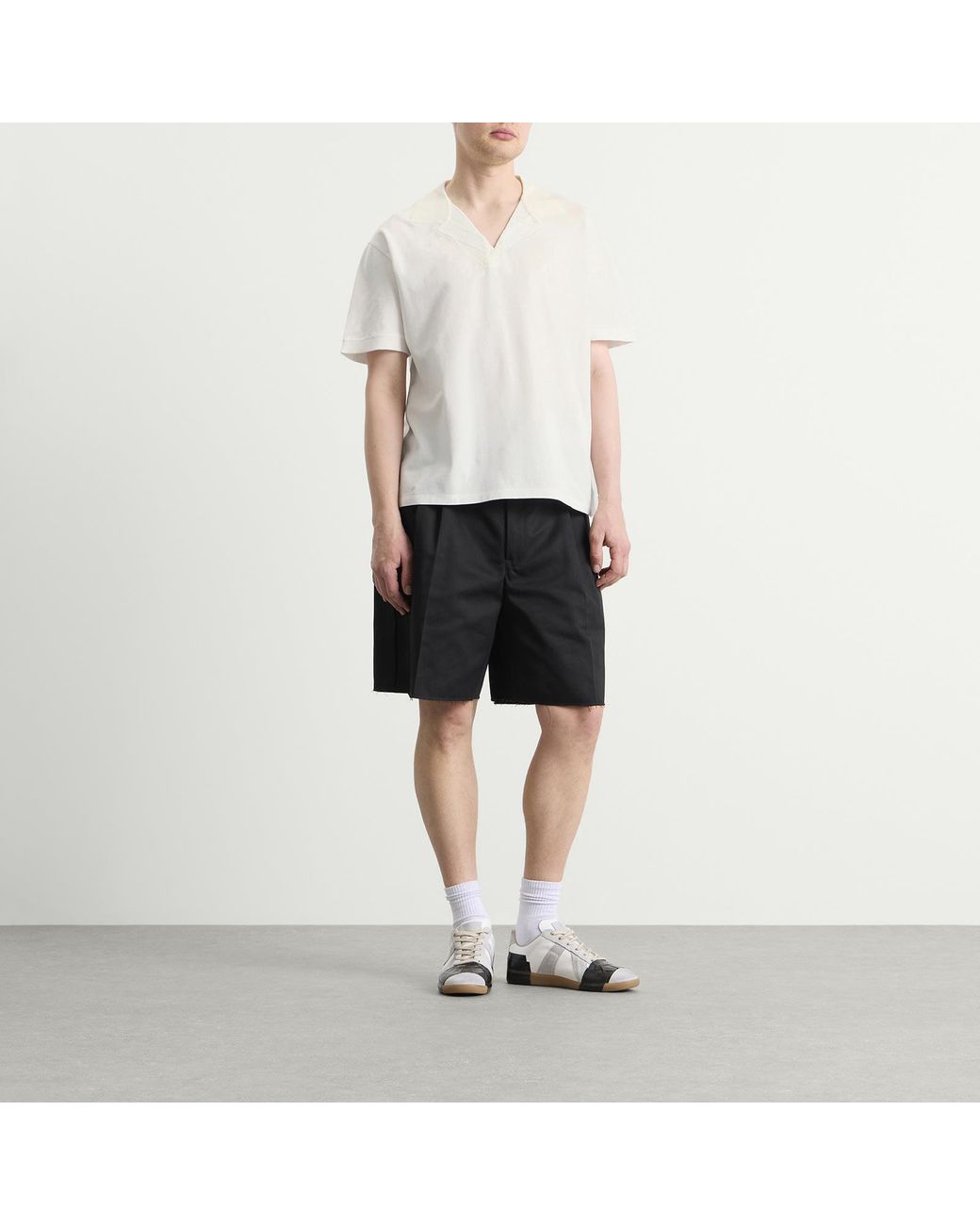 Maison Margiela White Taped Polo Shirt for men