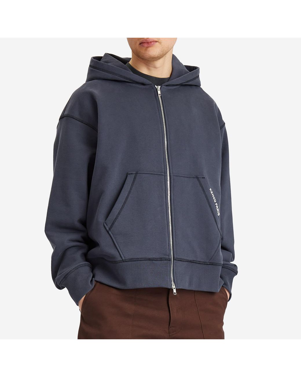 【送料関税込】Kenzo Gots Jungle Elephant Full Zip Hoodie KENZO Gots Jungle Elephant Full Zip Hoodie in Blue for Men