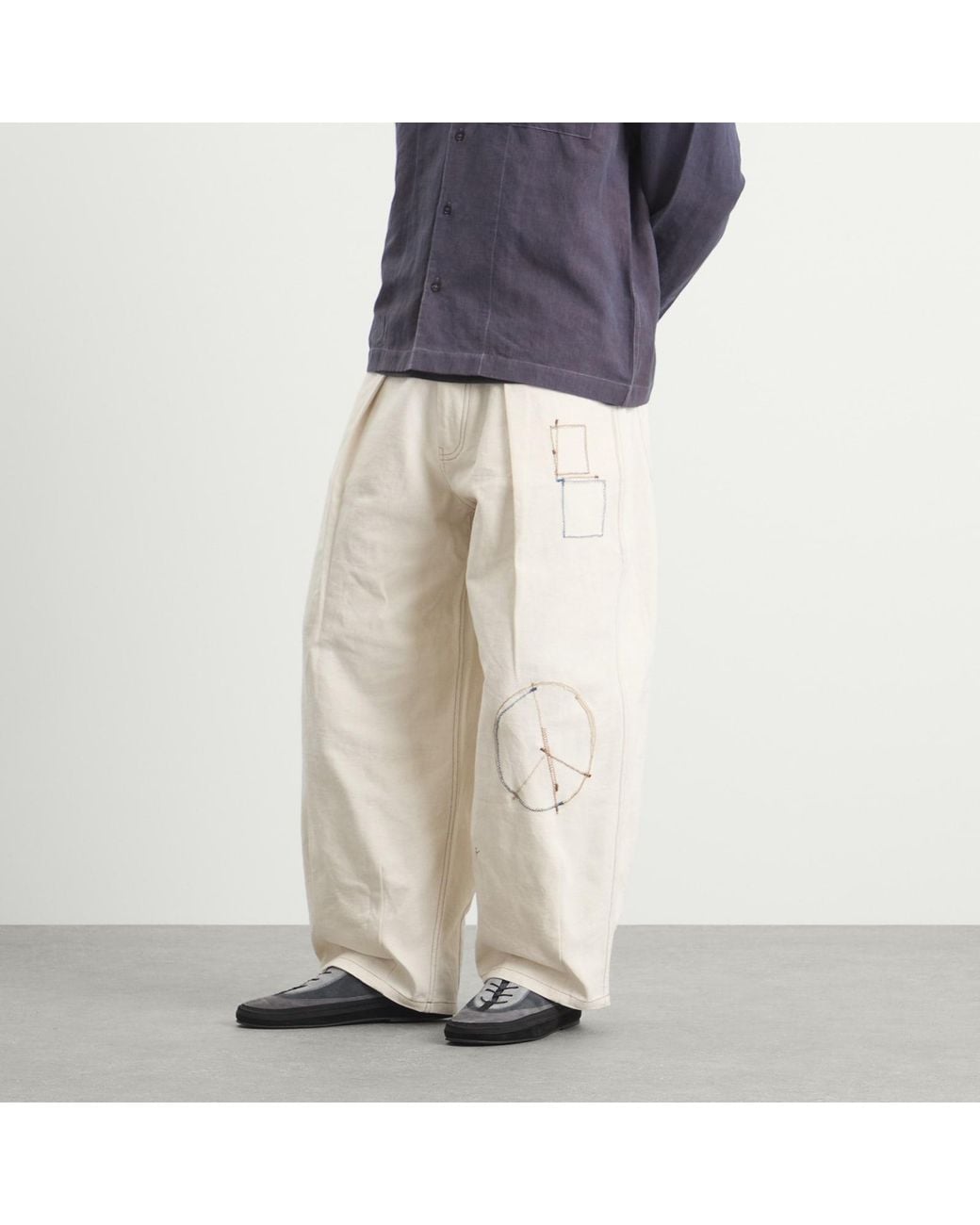 STORY mfg. Natural Hand Applique Lush Pants for men