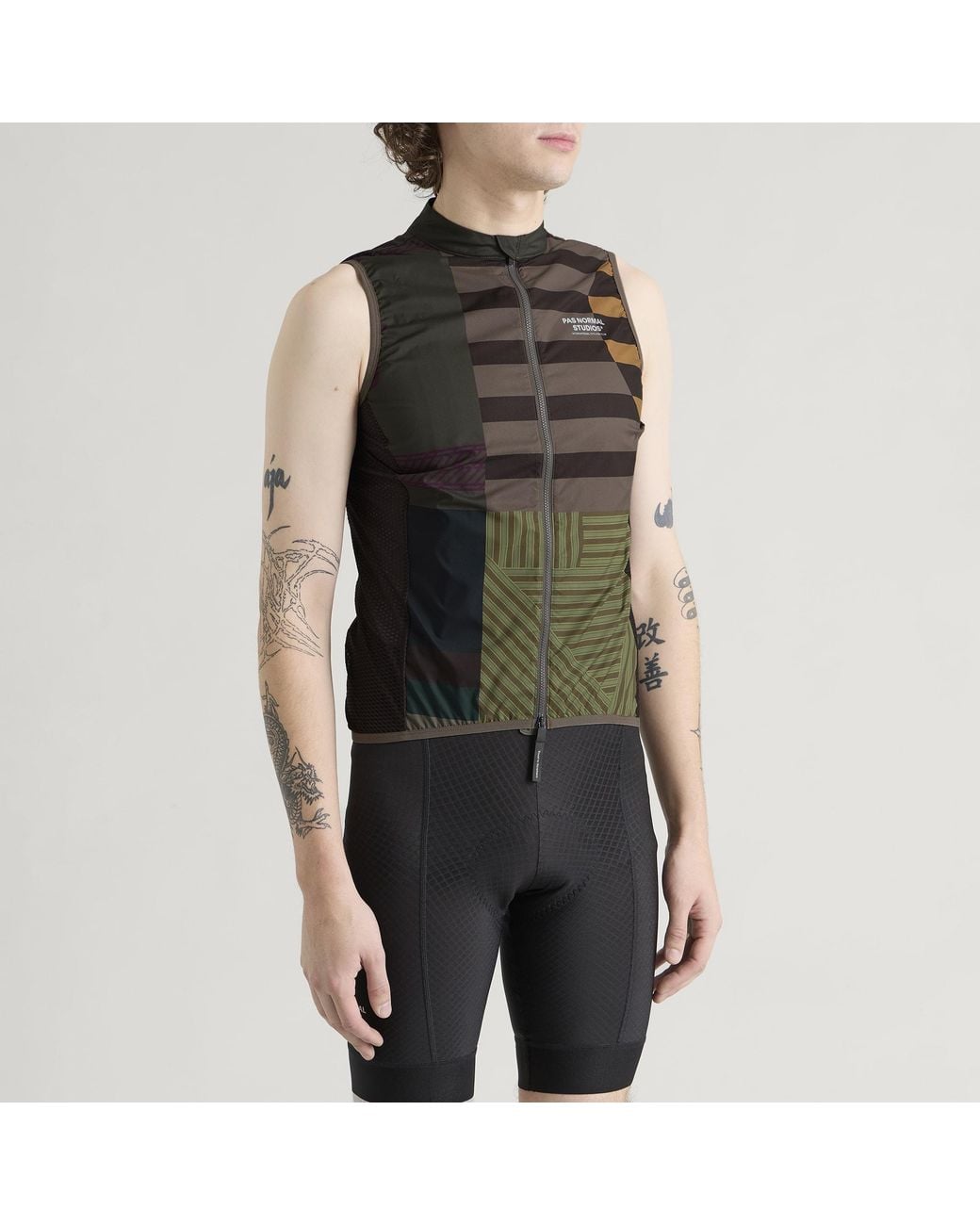 Pas Normal Studios Green Mechanism International Stow Away Gilet for men