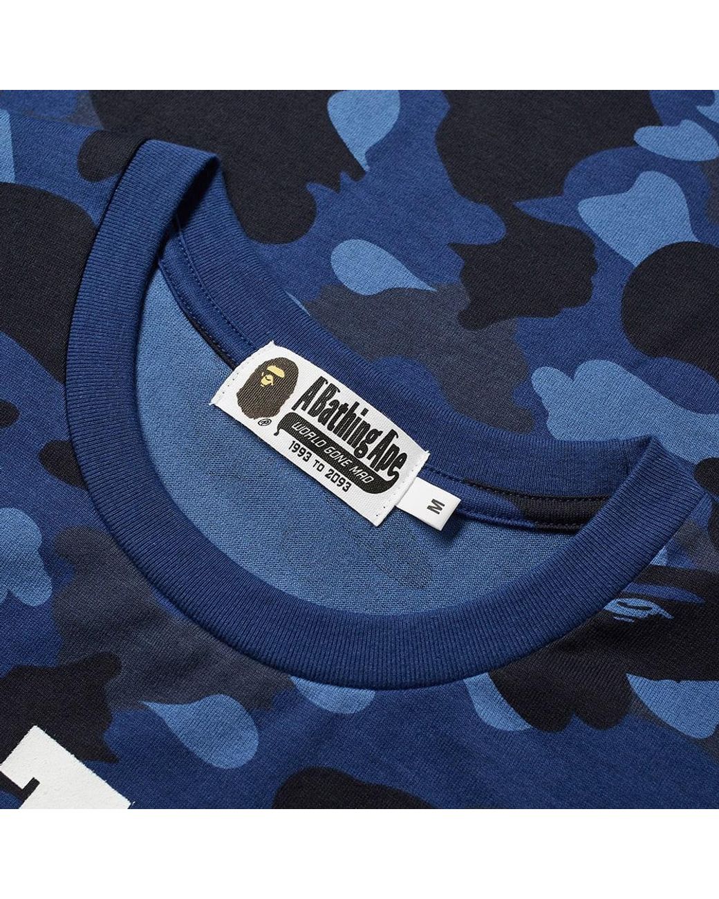 succes pepermunt Thermisch A Bathing Ape Colour Camo College Tee in Blue for Men | Lyst