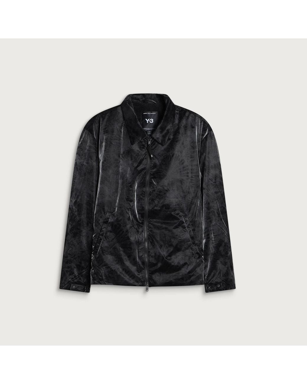 Y-3 Black Marble Nylon Shirt Jacket for men