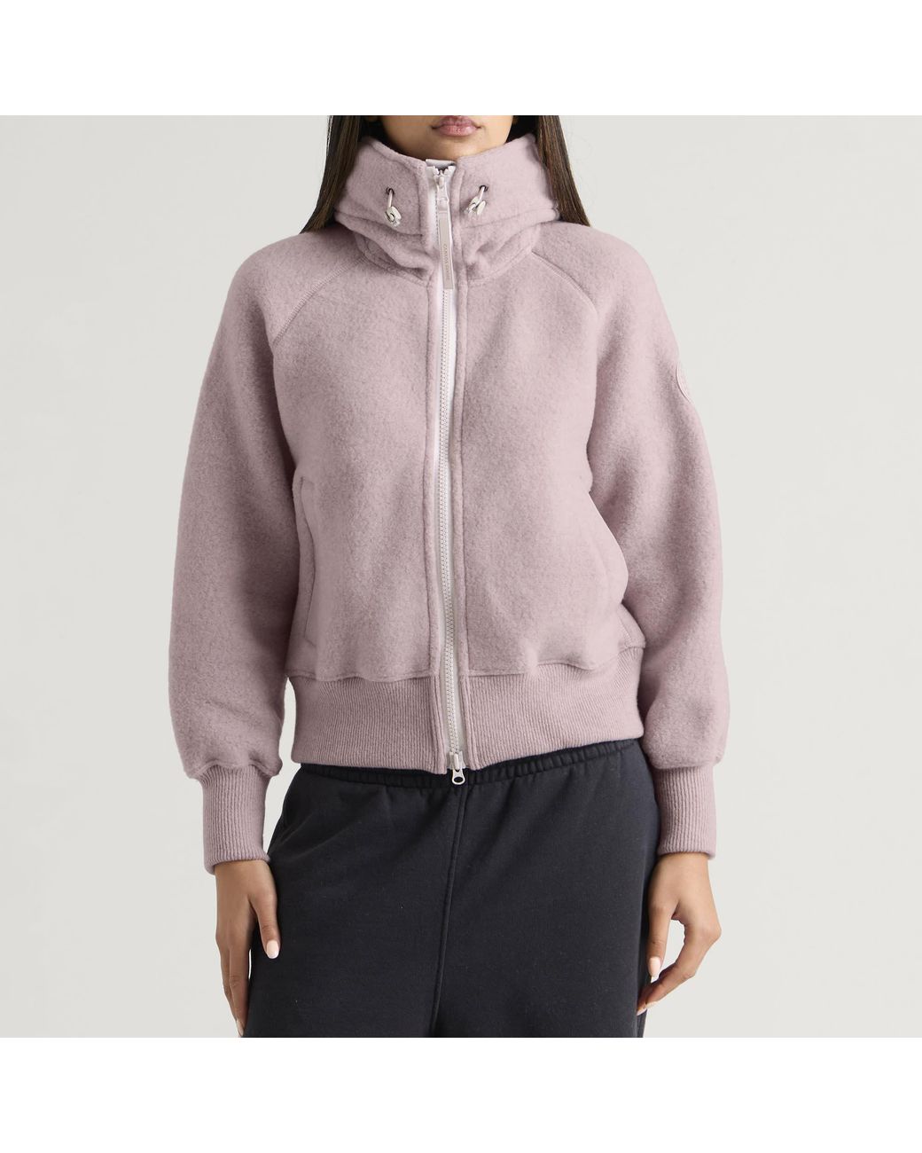 Canada Goose Pink Chilliwack Fleece Bomber Jacket