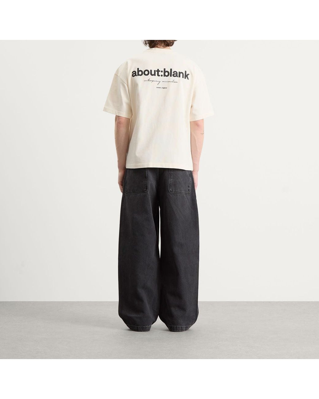About Blank White Box Logo T-Shirt for men