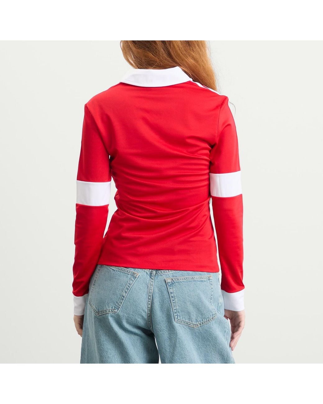 Adidas Red Footie Collar T-Shirt