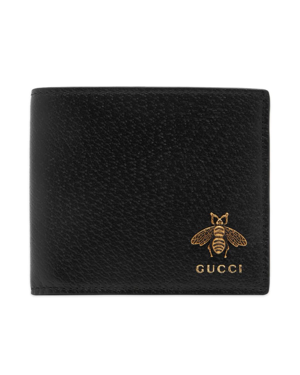 Gucci Bee Logo Wallet in Black for Men | Lyst