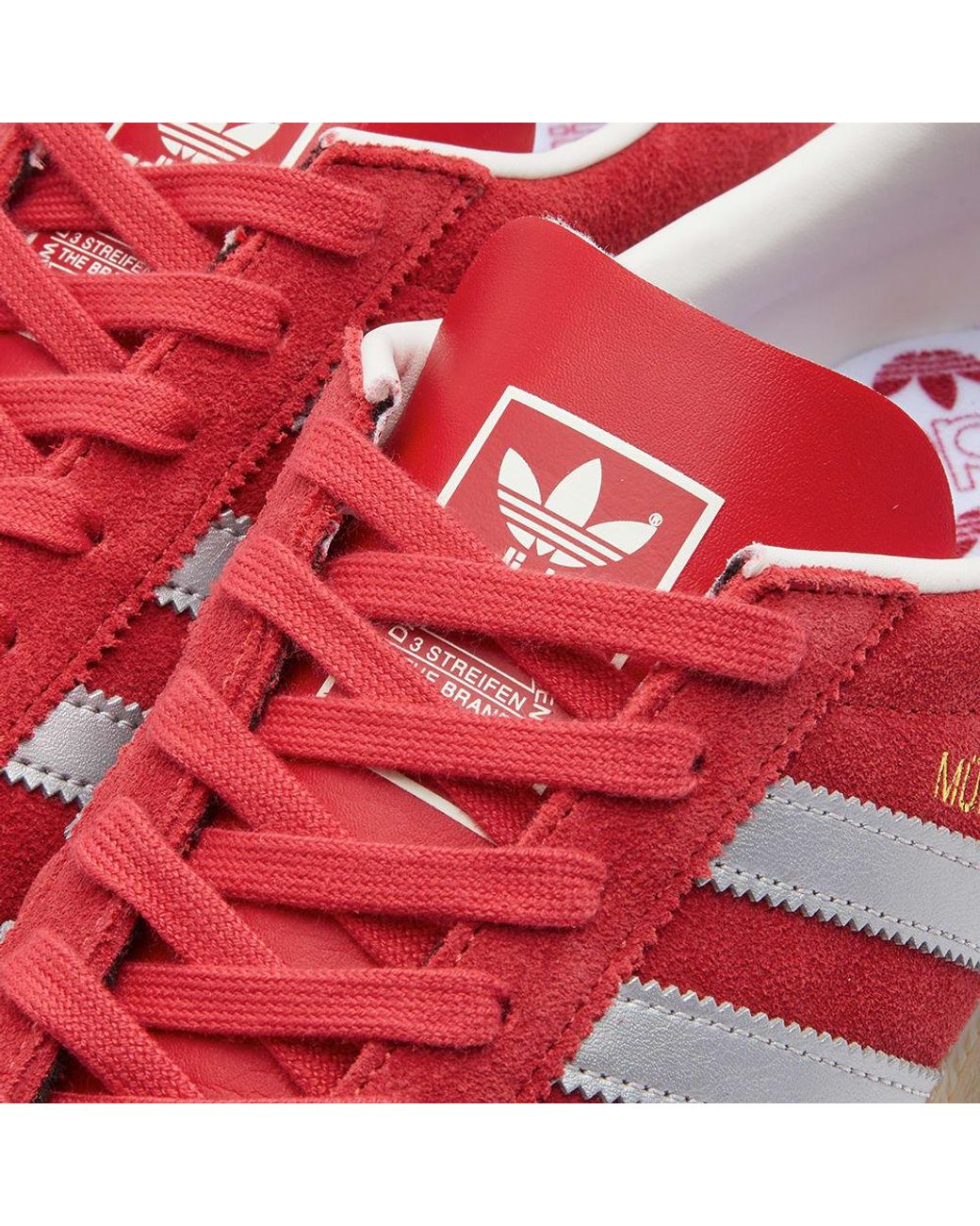 adidas Munchen Sneakers in Red for Men | Lyst Australia