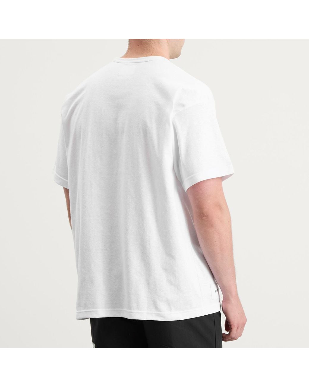 (w)taps White Academy Logo T-Shirt for men