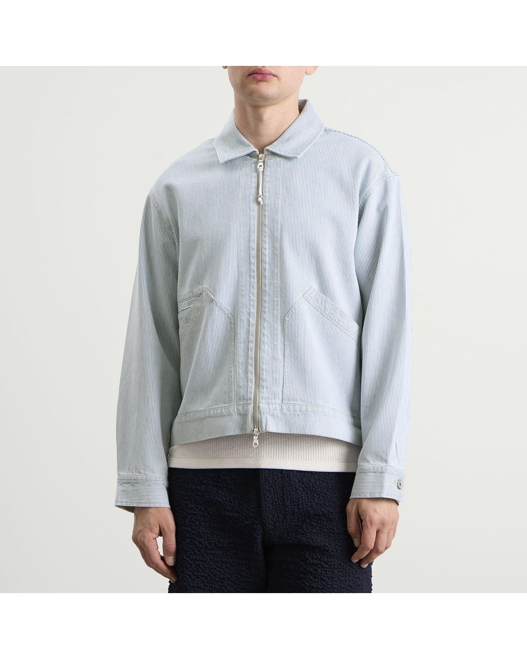 Folk Blue Mechanic Jacket for men