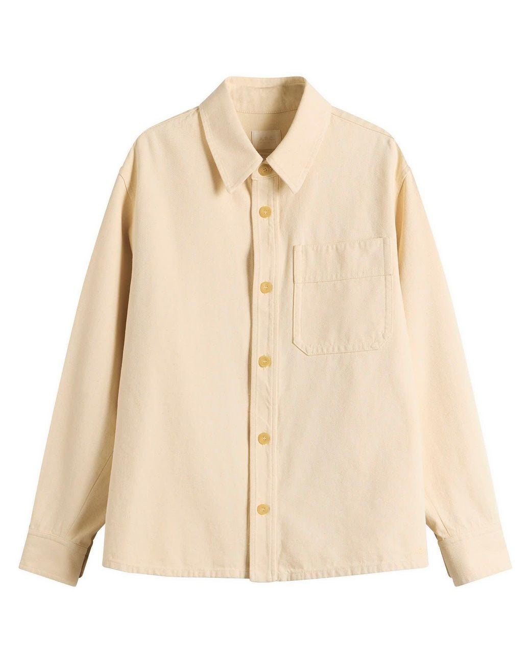 A.P.C. Surchiemise Basile Logo Shirt in Natural for Men | Lyst
