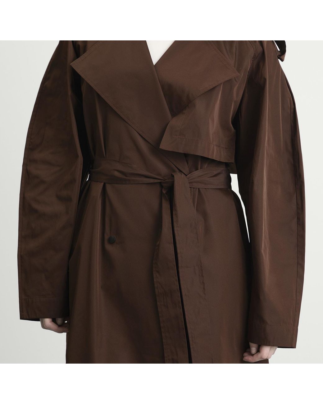 St. Agni Brown Paper Taffeta Relaxed Trench