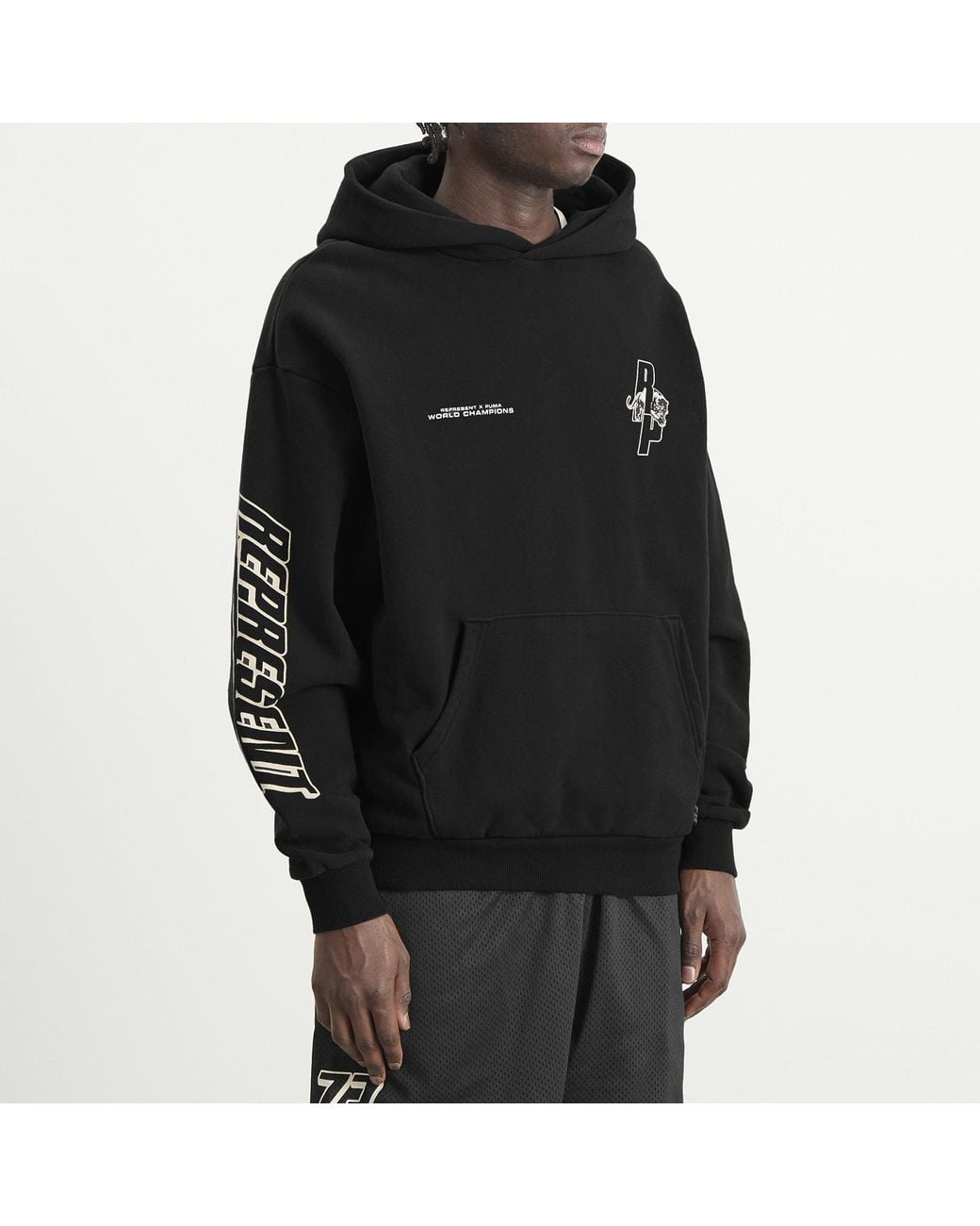 PUMA Black X Represent Graphic Hoodie for men