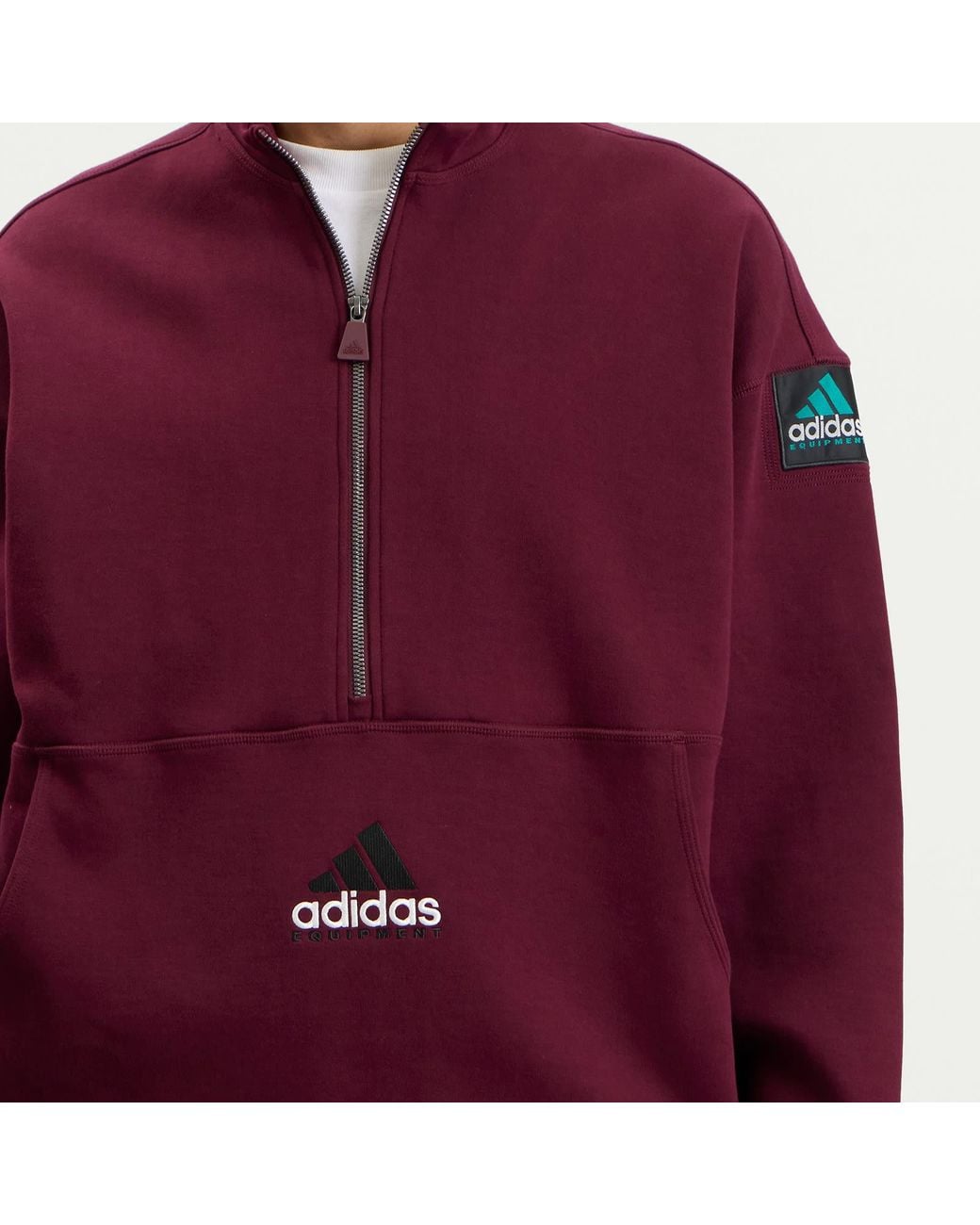 Adidas Purple Eqt Half Zip for men