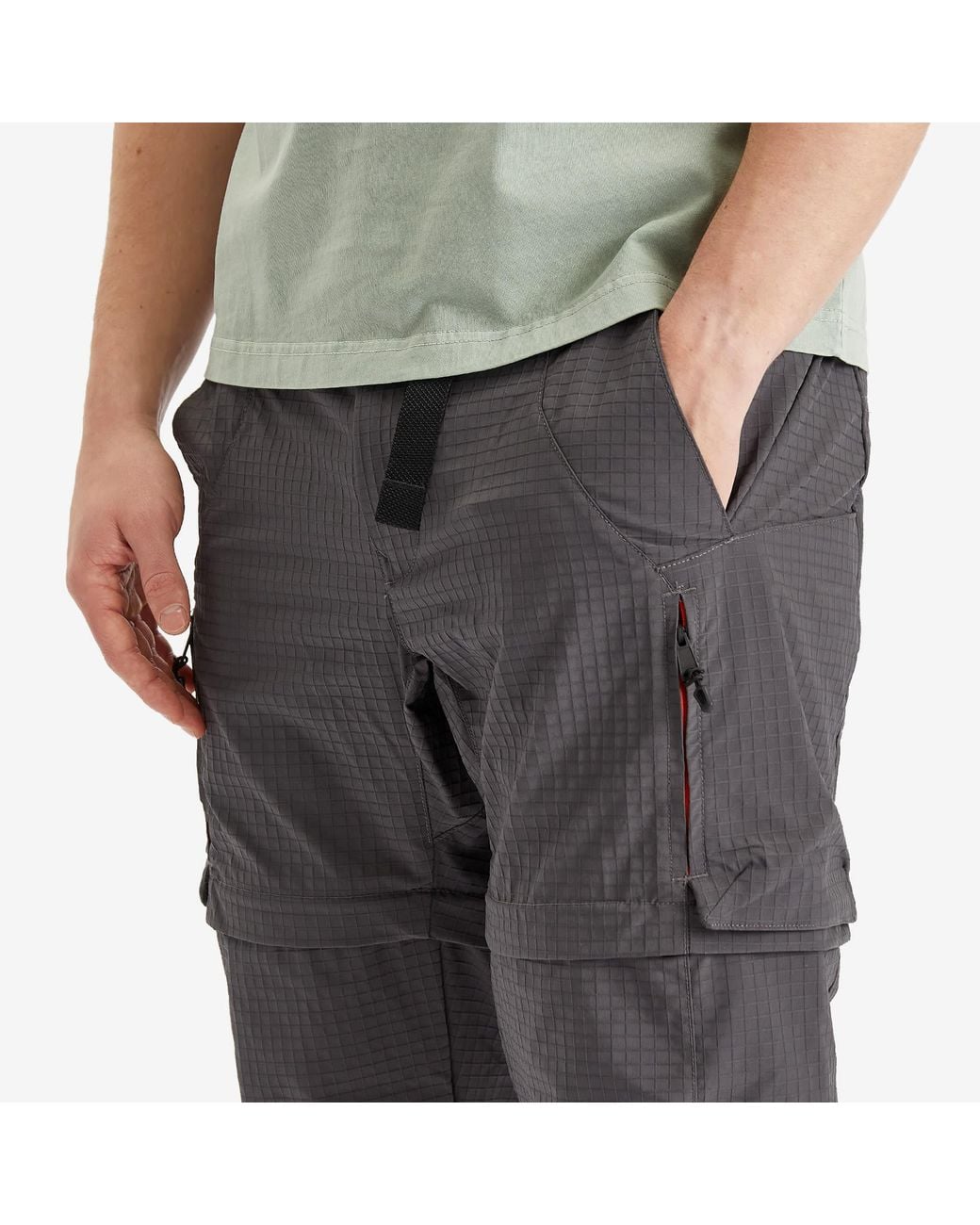 Napapijri Gray Ripstop Modular Cargo Pants for men