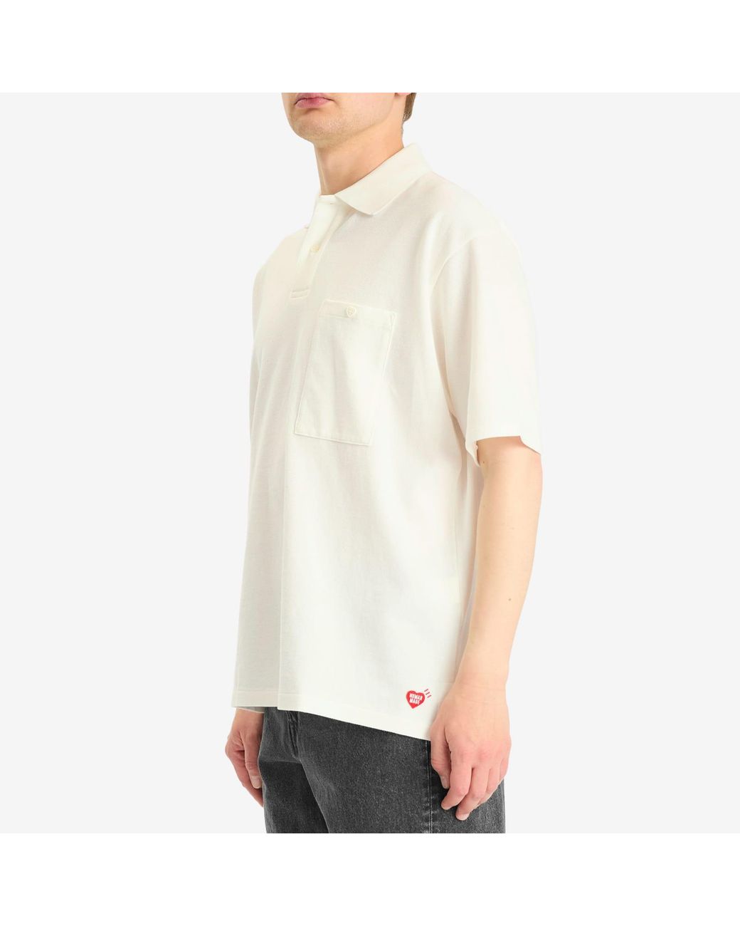 Human Made Heart Polo Shirt in White for Men | Lyst