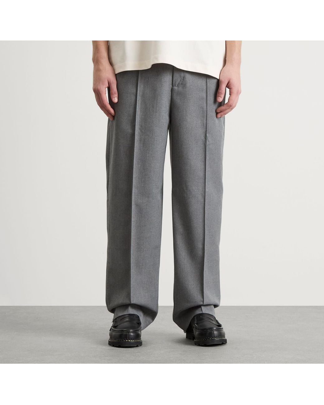 About Blank Gray Everyday Pleated Trouser for men