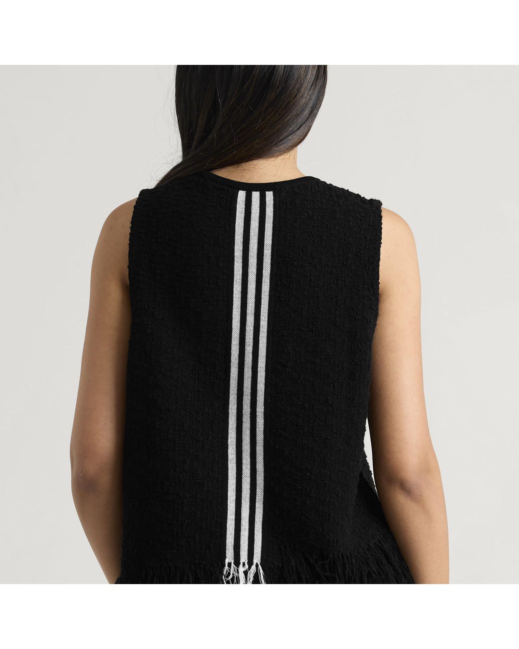 Y-3 Black Knit Fringe Vest