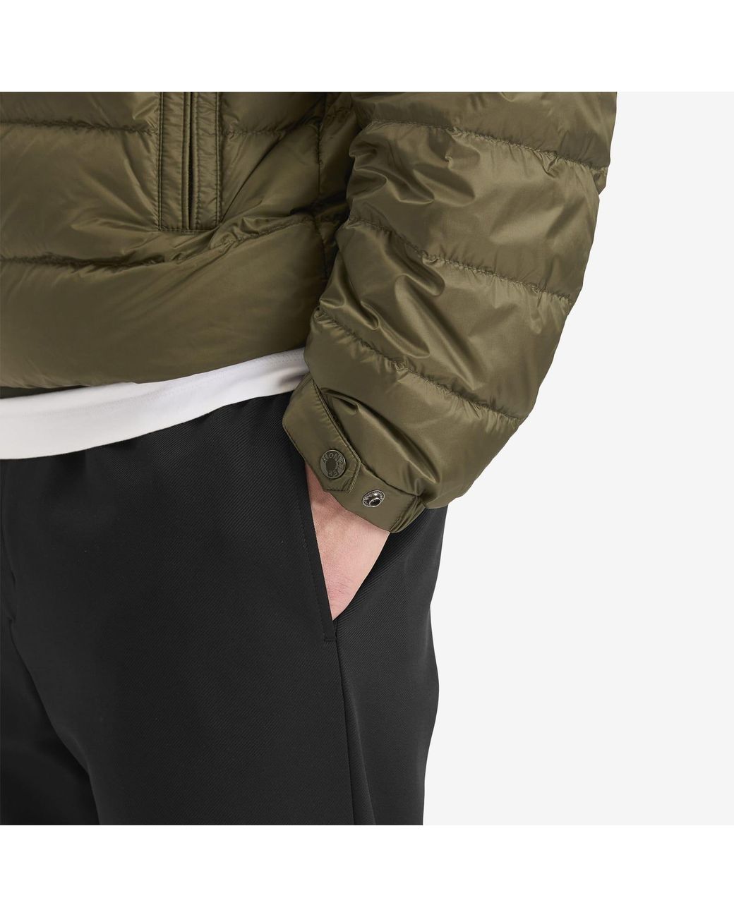 Moncler Black Nylon Stretch Trousers for men