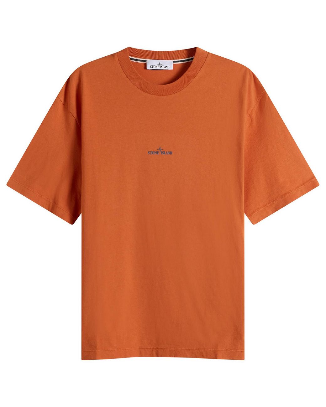 Stone Island Orange Vertical Placement T-Shirt for men