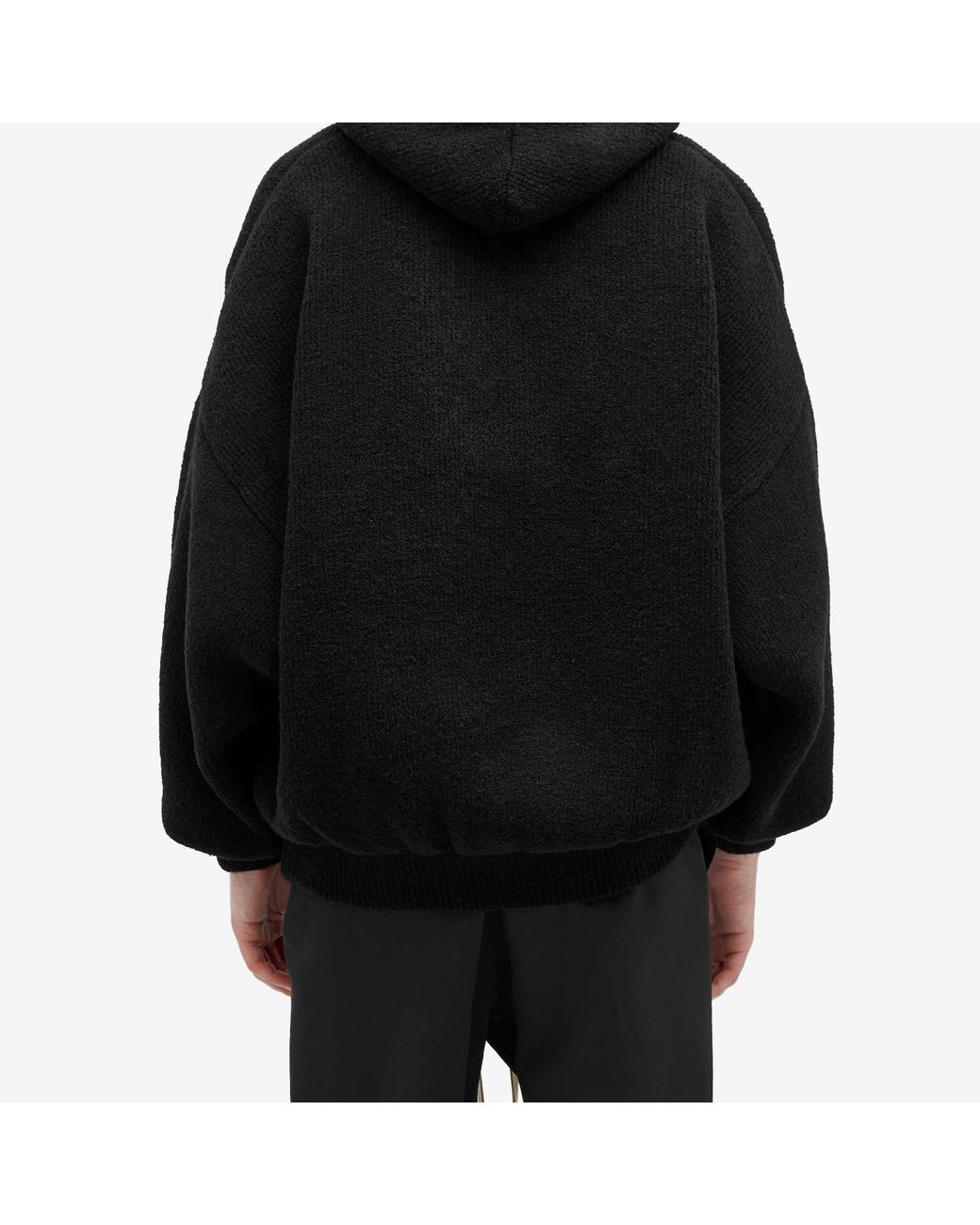 パーカー・フーディ FEAR OF GOD SS24 BOUCLE 8 HOODIE (FG820.2277WOL 001 BLACK) Fear Of God Boucle 8 Hoodie - Black - Men | FG8202277WOL001