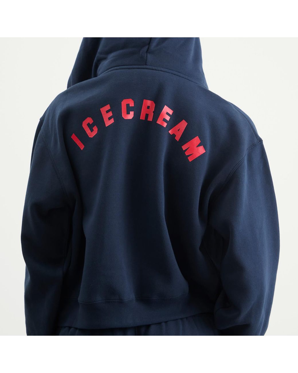 ICECREAM Blue Cone Cropped Zip Through Hoodie