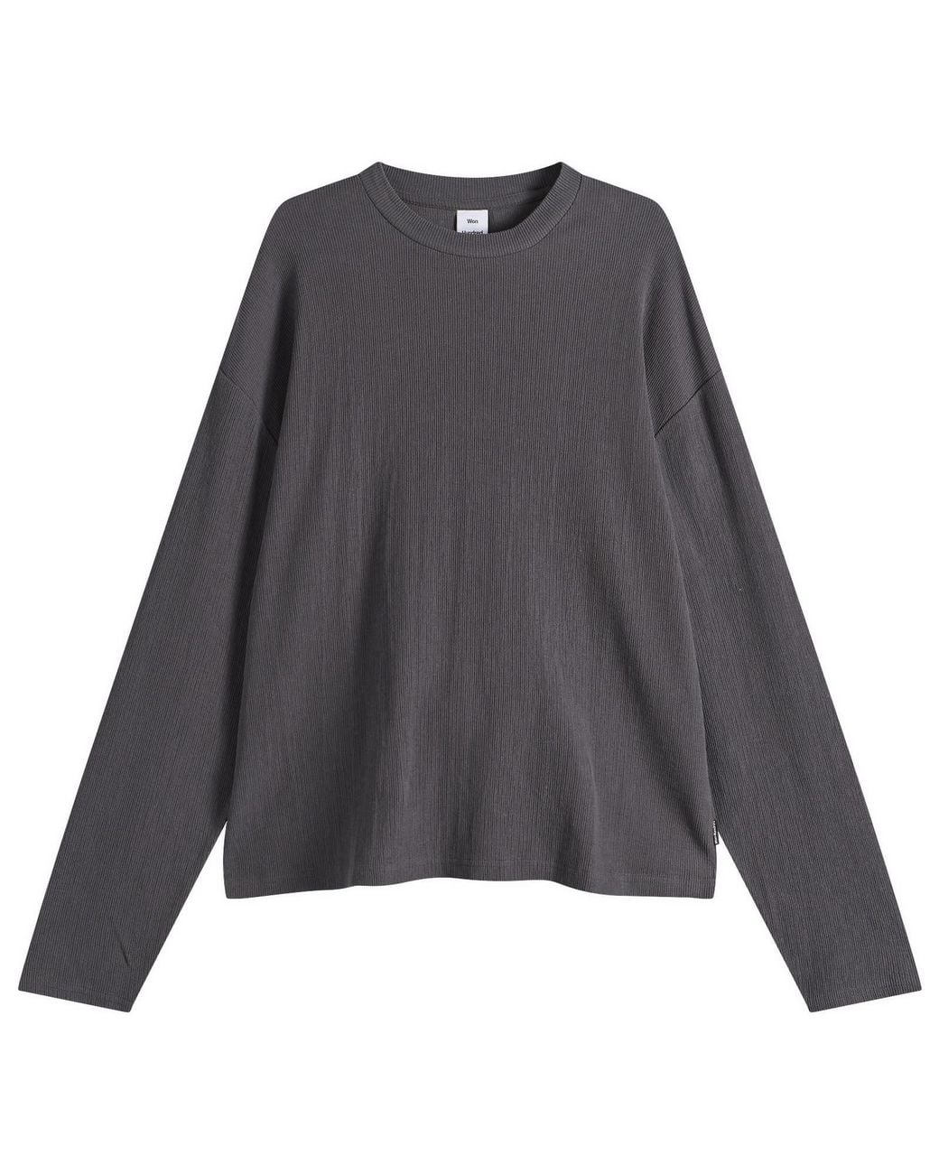 Won Hundred Gray Steven Long Sleeve Ribbed T-Shirt for men
