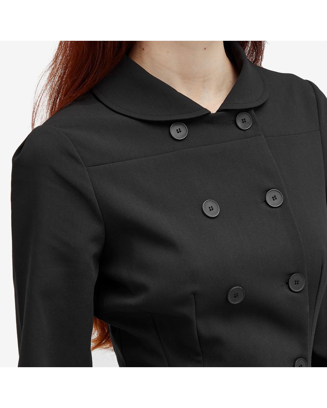 peachy den ロゴ Romy ダブルブレスト 長袖 ミニワンピース Peachy Den Romy Mini Dress in Black | Lyst