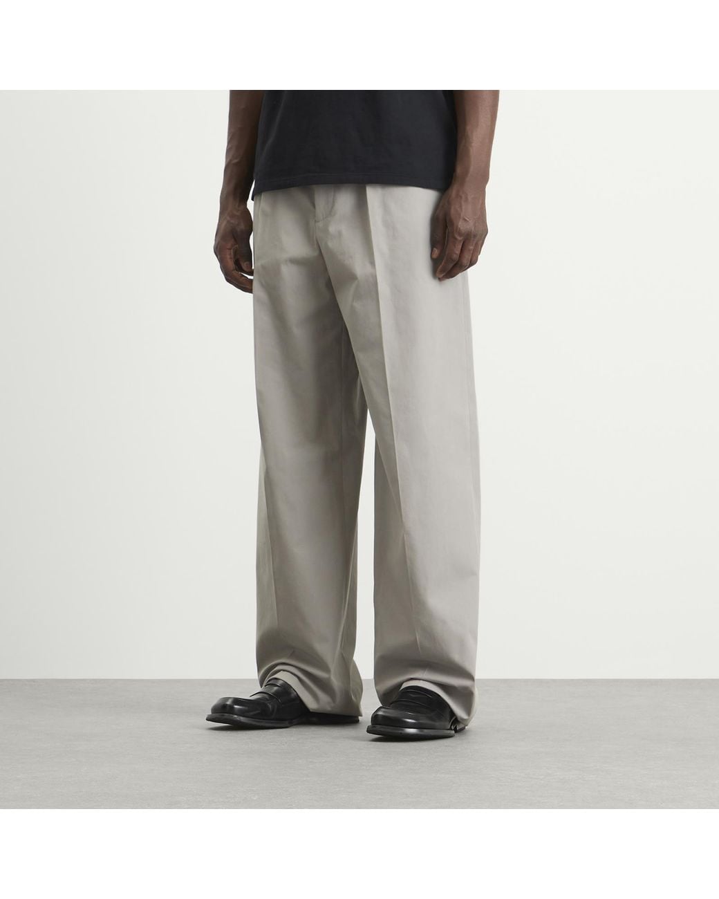 Jil Sander Gray Cotton Pleated Trouser for men