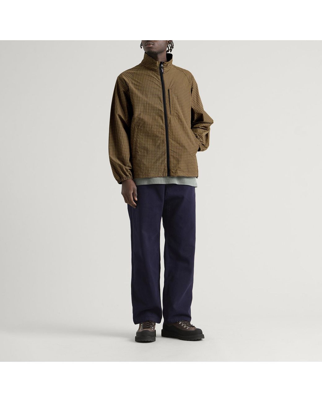 Gramicci Green Mini Check Nylon Jacket