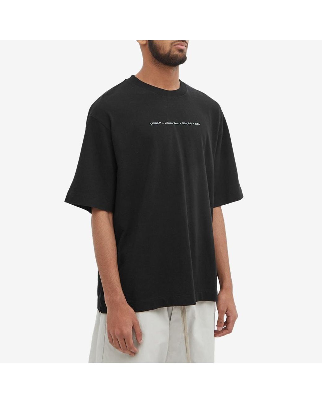 Off-White c/o Virgil Abloh Marker Over Skate T-shirt in Black for Men |  Lyst UK