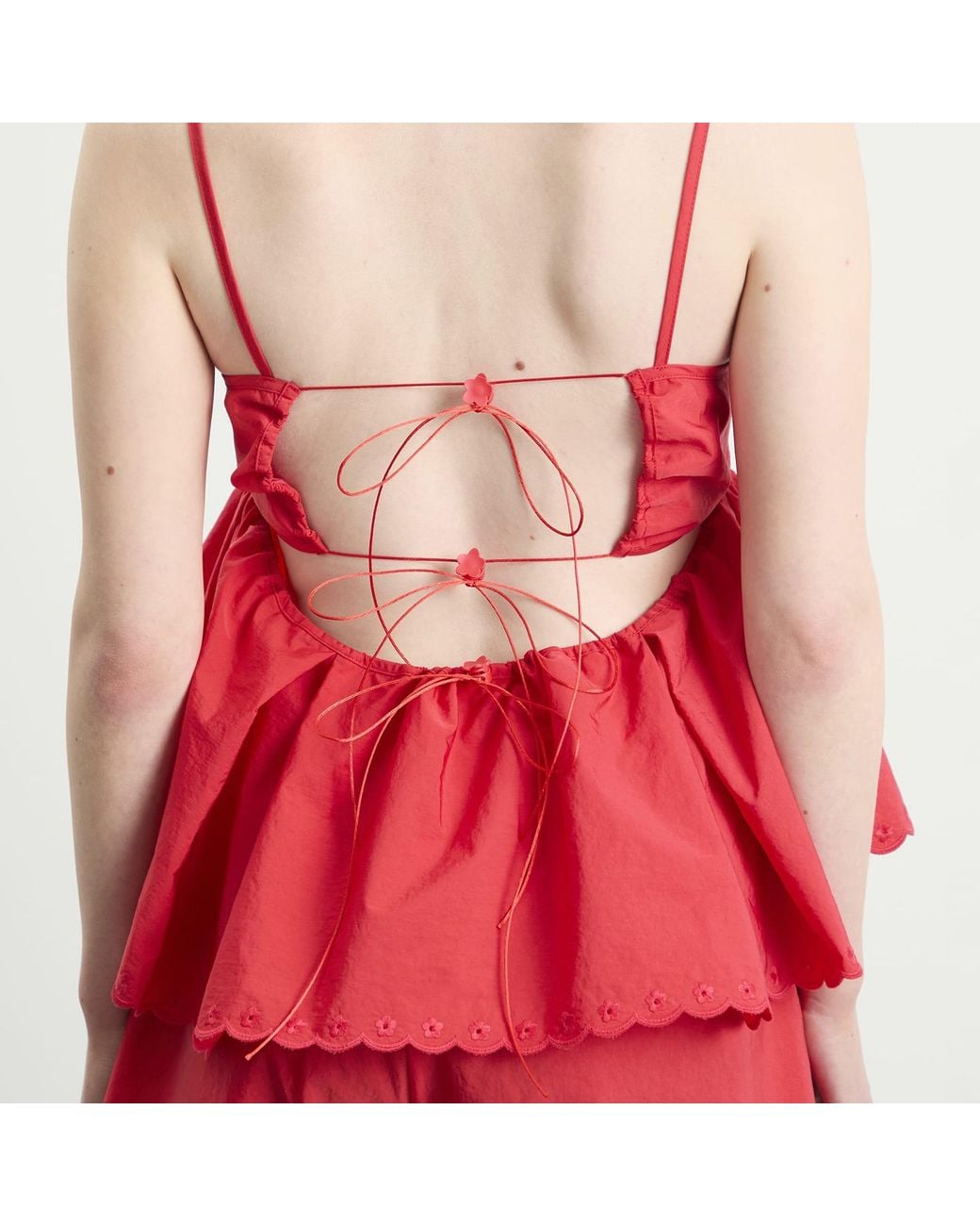 CECILIE BAHNSEN Red Selena Top