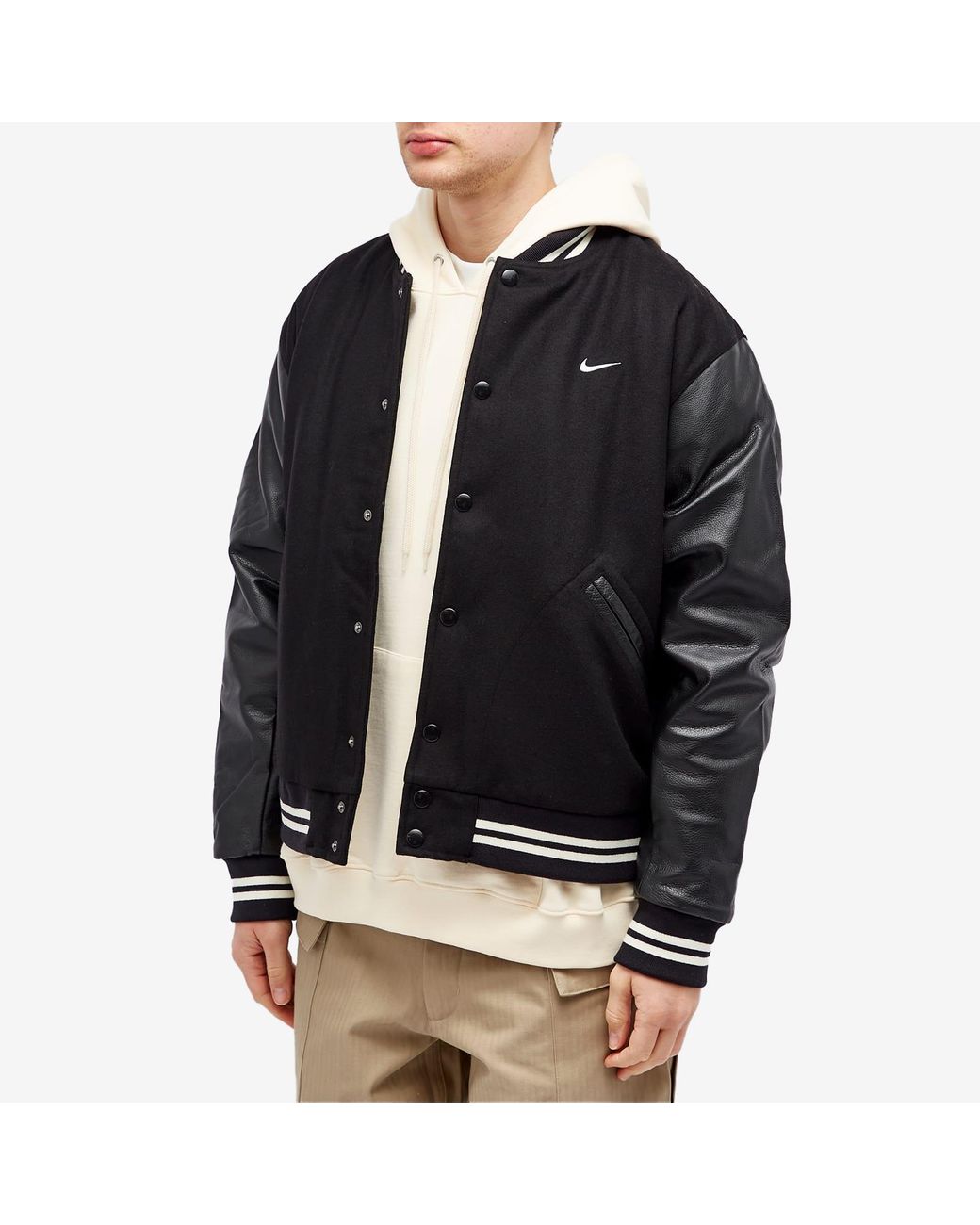 Nike black varsity jacket hotsell