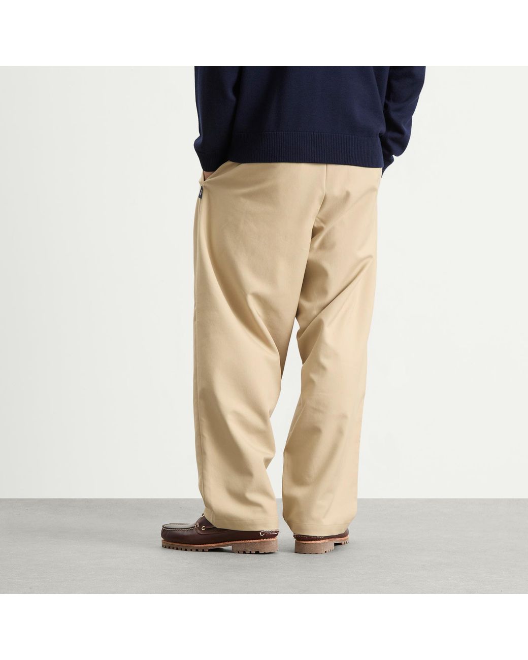 N!CE Natural Double Pleat Belted Trousers for men