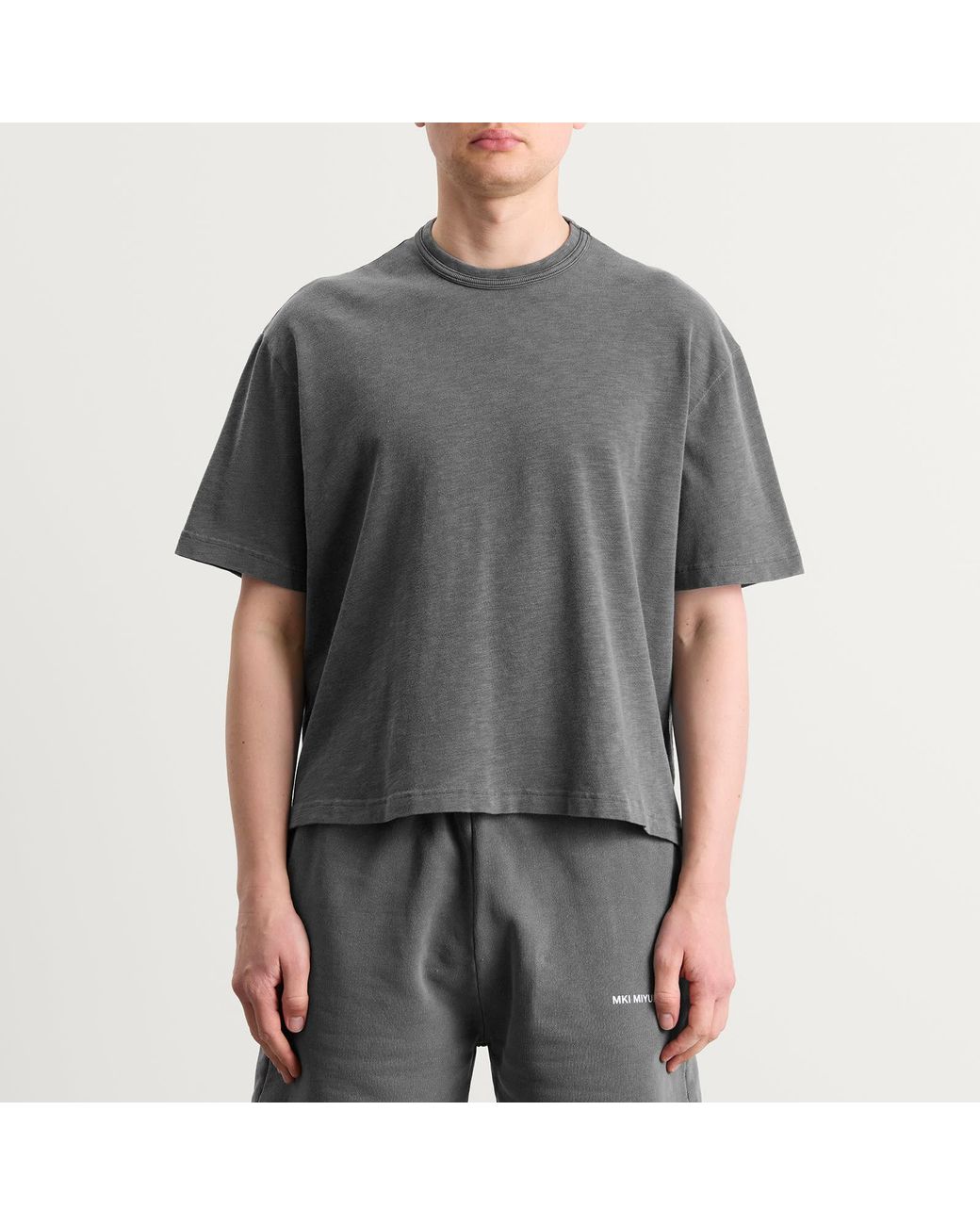 MKI Miyuki-Zoku Gray 220 Gsm Slub T-Shirt for men