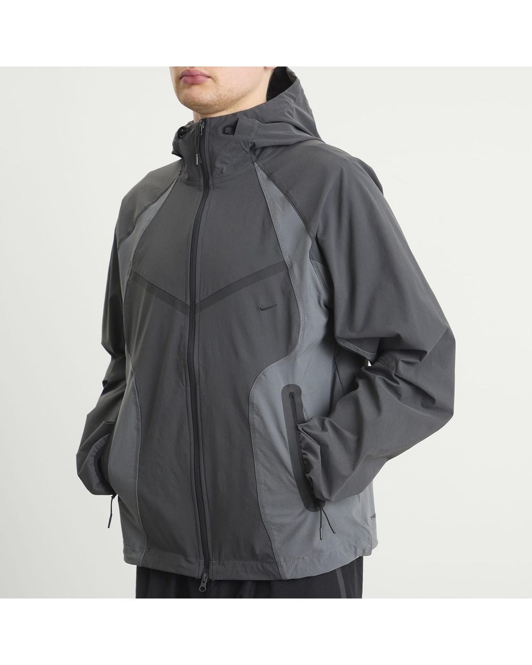 Nike Gray Tech Woven Pro Oversized Jacket for men